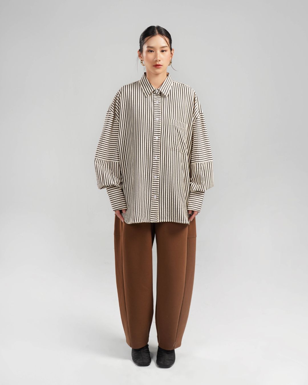 Karumi - Nao Shirt - Black Striped