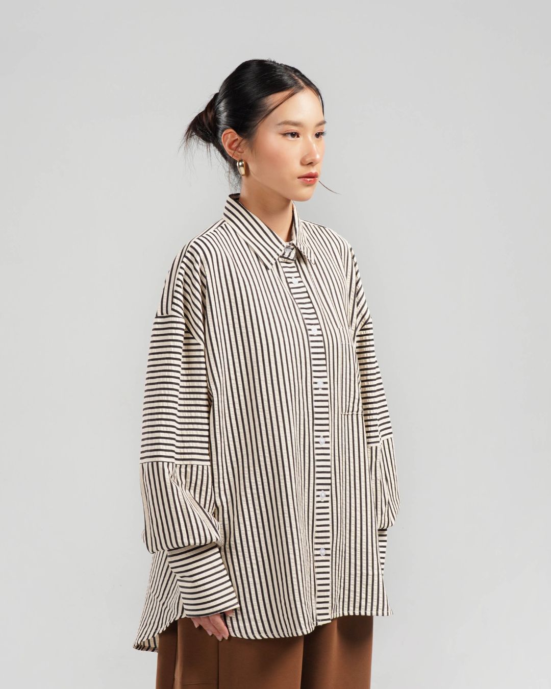 Karumi - Nao Shirt - Black Striped - Image 3