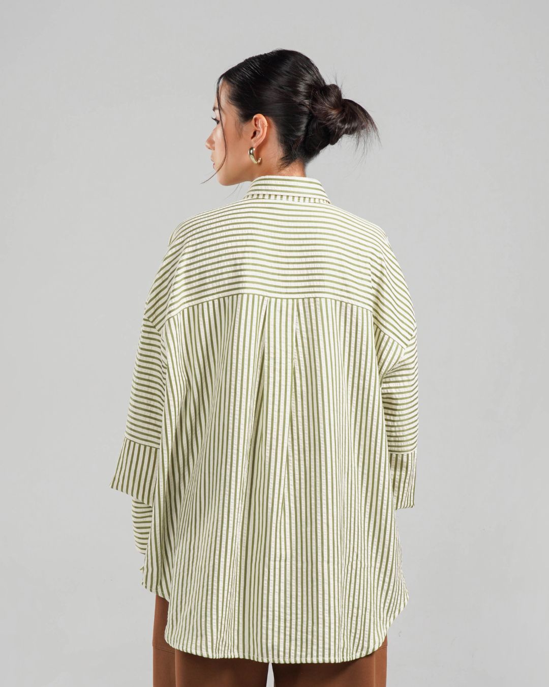 Karumi - Nao Shirt - Sage Striped - Image 5